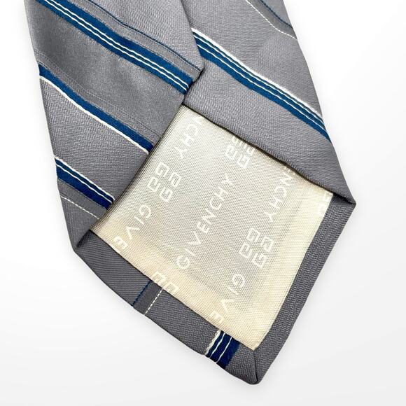 GIVENCHY Vintage Men’s Striped Silk Tie - Picture 8 of 9